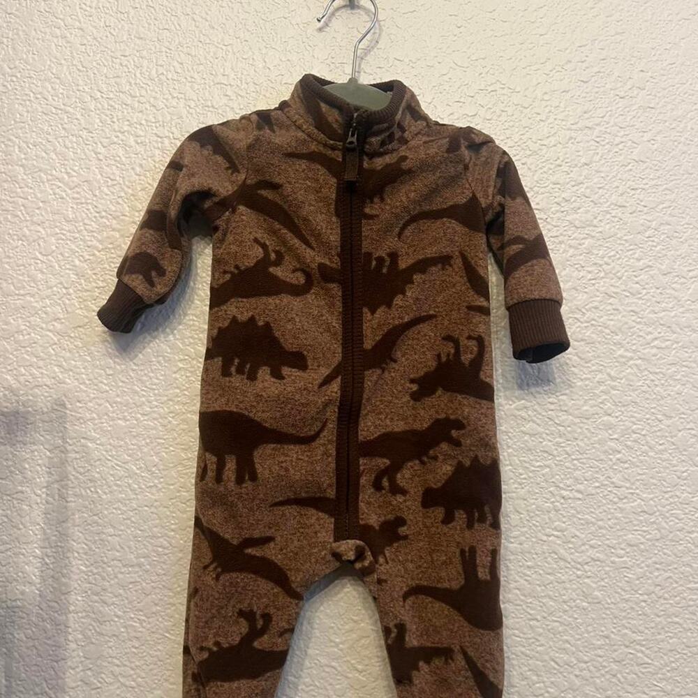 Carters brown dinosaur onesie